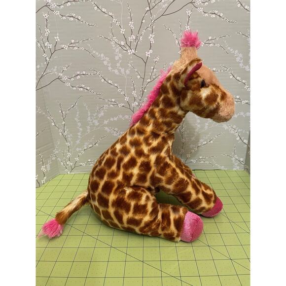 Destination Nation Giraffe Bean Plush 12" Sitting Brown Realistic Stuffed Animal - Picture 2 of 9